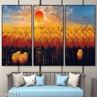 tranh tráng gương trừu tượng trang trí phòng khách, phòng ngủ