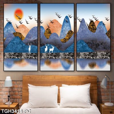 tranh tráng gương trừu tượng trang trí phòng khách, phòng ngủ