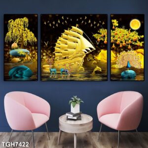 tranh tráng gương thuận buồm suôi gió trang trí phòng khách, phòng ngủ