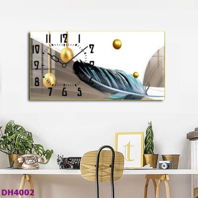 Đồng hồ tráng gương ngang hiện đại