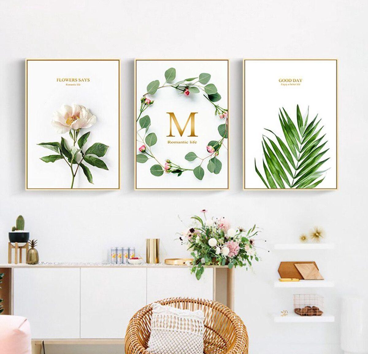 Bộ 3 tranh tráng gương hiện đại AB34