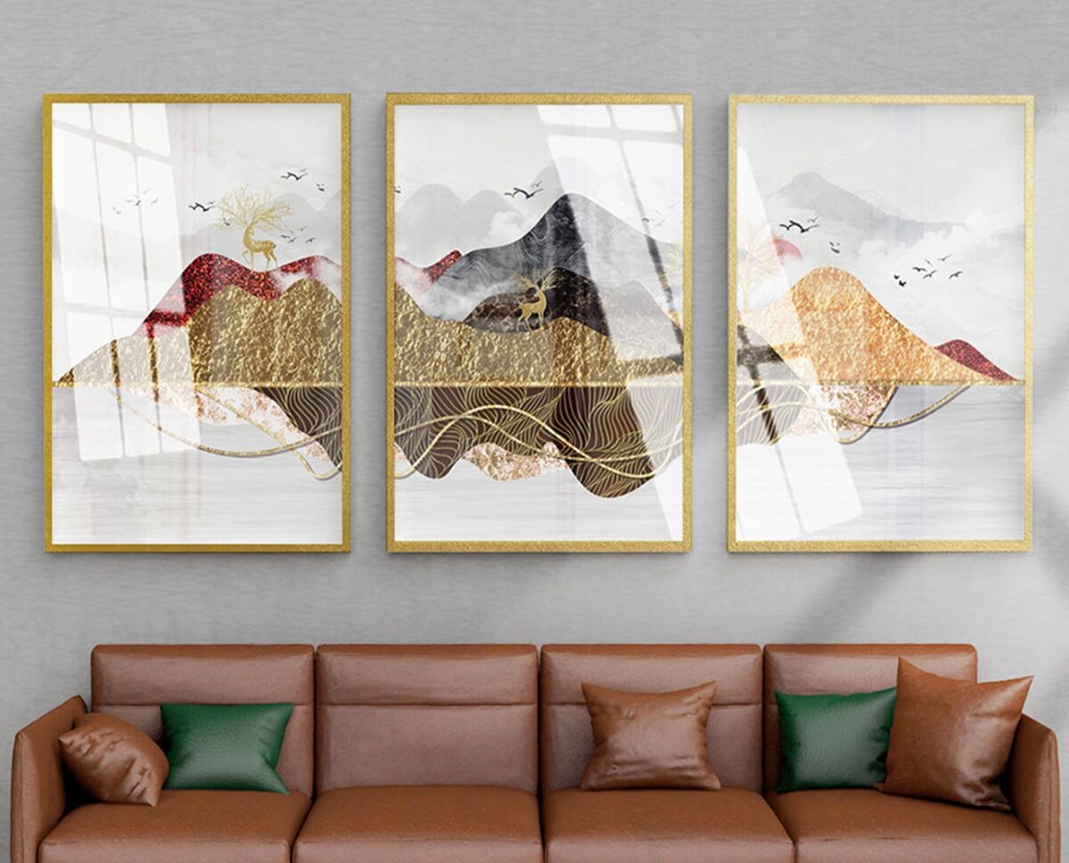 Bộ 3 tranh tráng gương hiện đại AB52