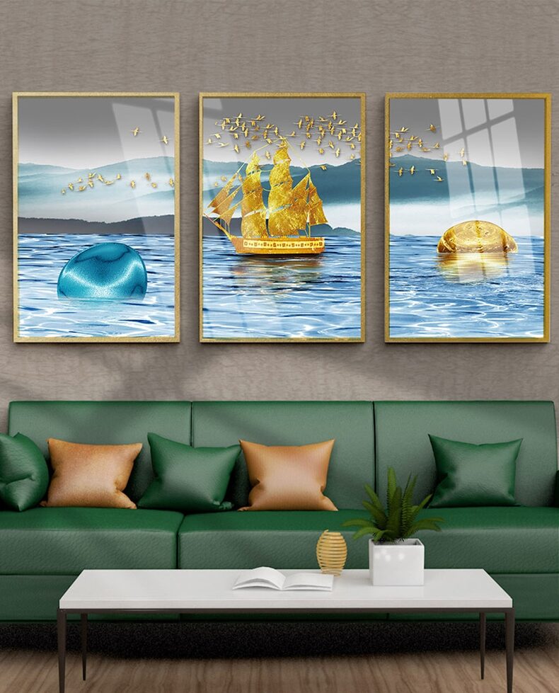 Bộ 3 tranh tráng gương hiện đại AB77