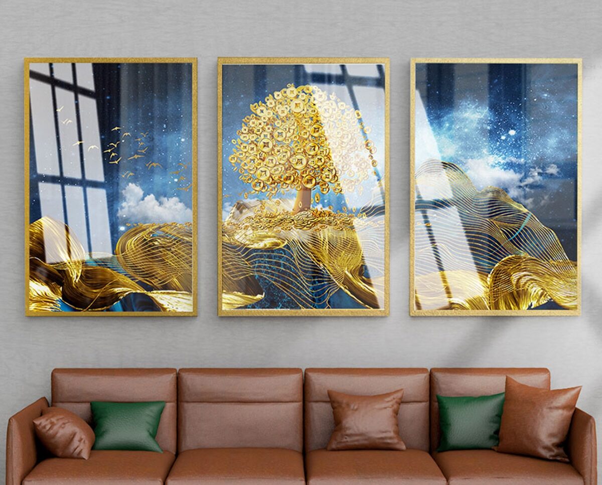 Bộ 3 tranh tráng gương hiện đại AB87