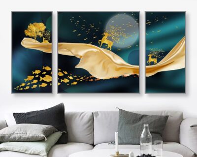 Tranh tráng gương bộ 3 hiện đại SB01