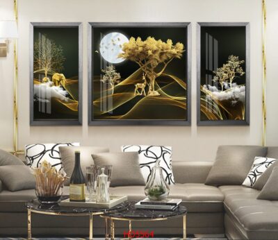 Tranh tráng gương bộ 3 hiện đại SB06