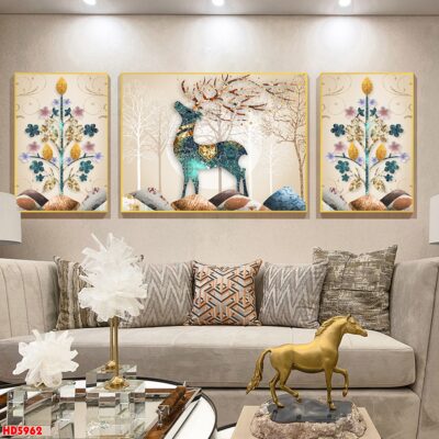 Tranh tráng gương bộ 3 hiện đại SB08