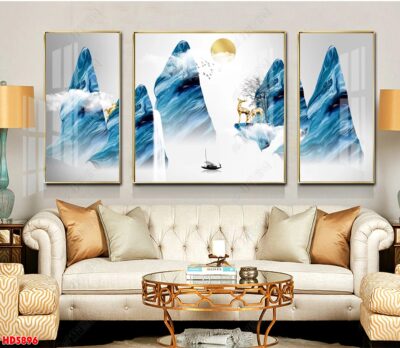 Tranh tráng gương bộ 3 hiện đại SB10
