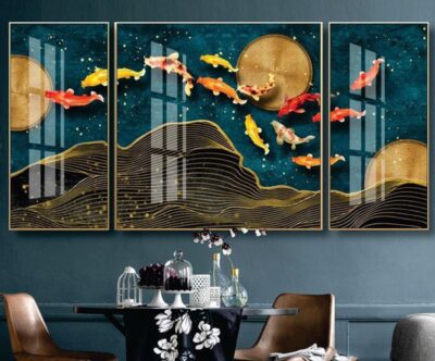 Tranh tráng gương bộ 3 hiện đại SB11