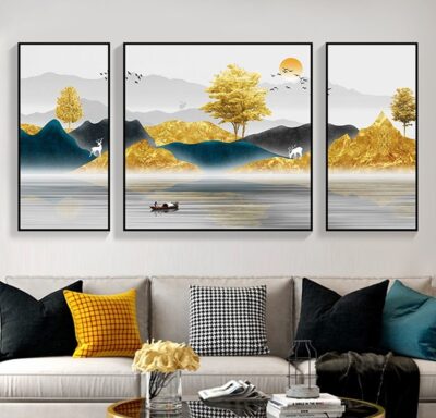 Tranh tráng gương bộ 3 hiện đại SB13