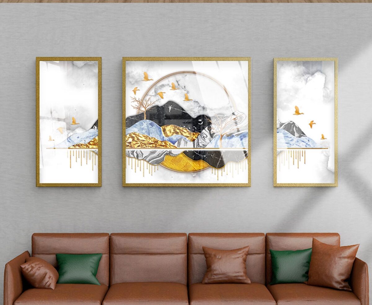 Tranh tráng gương bộ 3 hiện đại SB23