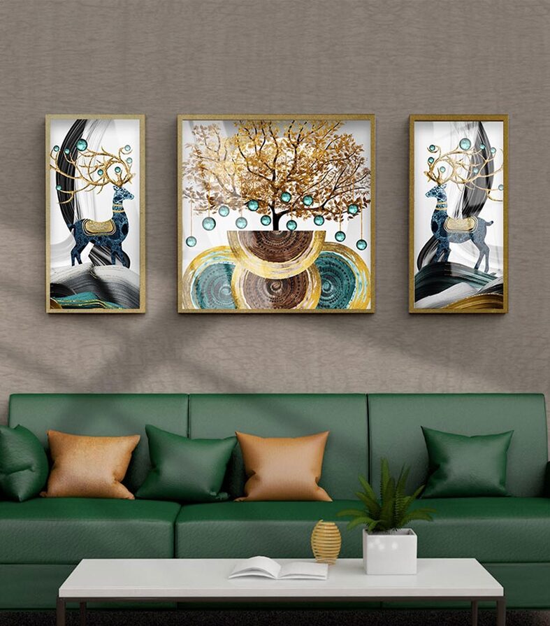 Tranh tráng gương bộ 3 hiện đại SB61