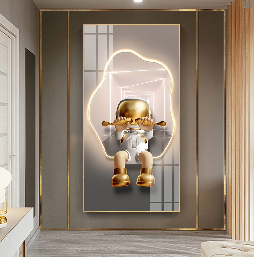 Tranh tráng gương Gấu Bearbrick GB01