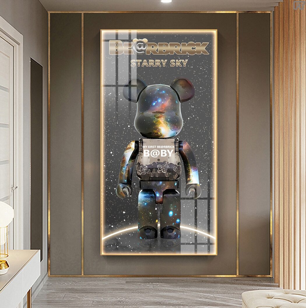 Tranh tráng gương Gấu Bearbrick GB04