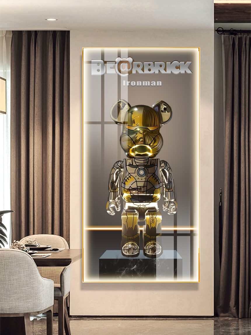 Tranh tráng gương Gấu Bearbrick GB21