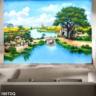 tranh đồng quê, làng quê việt nam