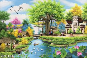 Tranh đồng quê, làng quê Việt Nam