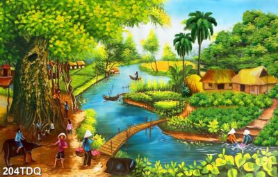 Tranh đồng quê, làng quê Việt Nam