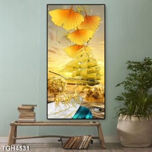 tranh tráng gương thuận buồm suôi gió trang trí phòng khách, phòng ngủ