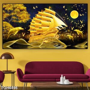 tranh tráng gương thuận buồm suôi gió trang trí phòng khách, phòng ngủ