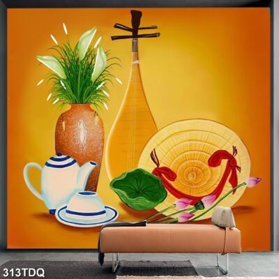 Tranh treo tường phong cảnh đồng quê – làng quê nông thôn Việt Nam