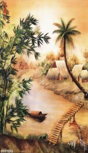 Tranh đồng quê, làng quê Việt Nam