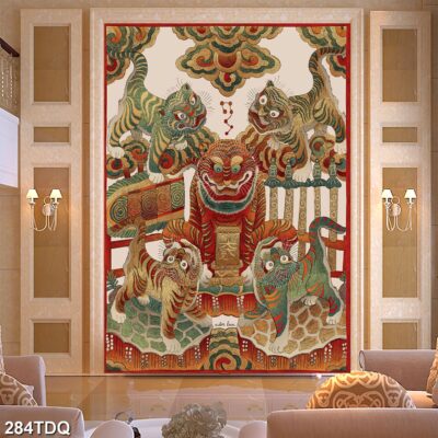 Tranh treo tường phong cảnh đồng quê – làng quê nông thôn Việt Nam