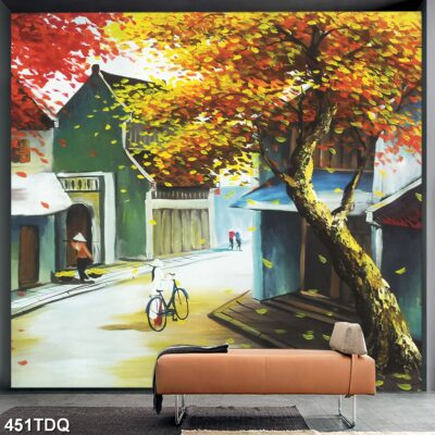 Tranh treo tường phong cảnh đồng quê – làng quê nông thôn Việt Nam