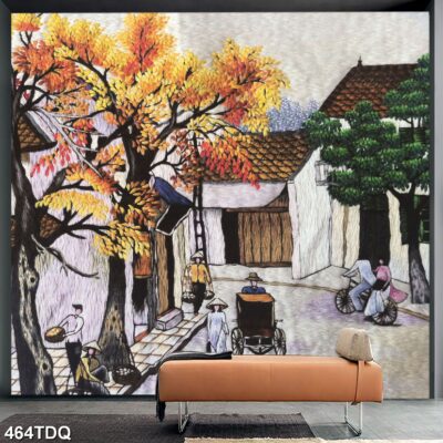 Tranh treo tường phong cảnh đồng quê – làng quê nông thôn Việt Nam