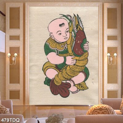 Tranh treo tường phong cảnh đồng quê – làng quê nông thôn Việt Nam