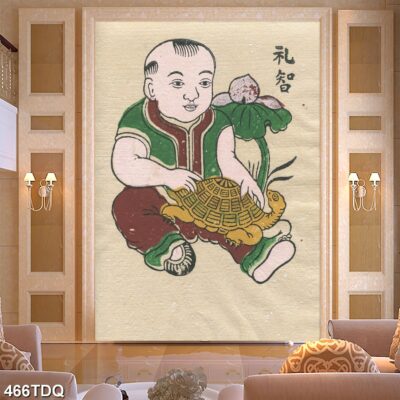 Tranh treo tường phong cảnh đồng quê – làng quê nông thôn Việt Nam