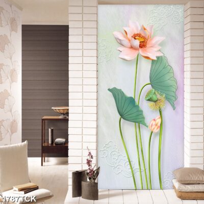 Tranh treo tường hoa sen cá koi, cá chép trang trí phòng khách, quà tặng tân gia