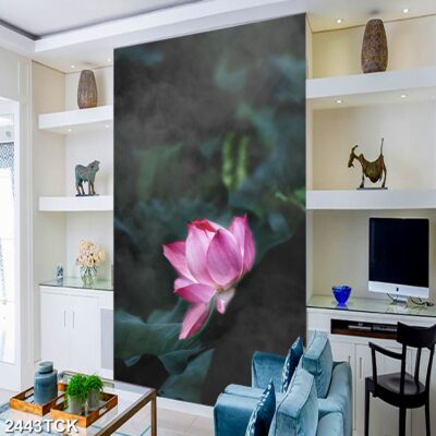 Tranh treo tường hoa sen cá koi, cá chép trang trí phòng khách, quà tặng tân gia