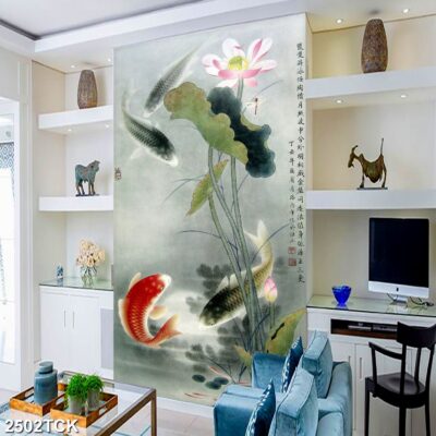 tranh-hoa-sen-ca-koi1