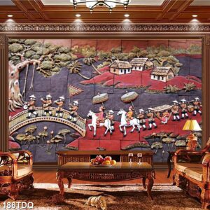 Tranh treo tường phong cảnh đồng quê – làng quê nông thôn Việt Nam