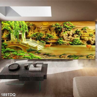 Tranh treo tường phong cảnh đồng quê – làng quê nông thôn Việt Nam