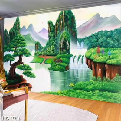 Tranh treo tường phong cảnh đồng quê – làng quê nông thôn Việt Nam