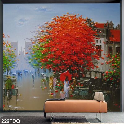 Tranh treo tường phong cảnh đồng quê – làng quê nông thôn Việt Nam