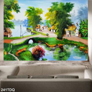 Tranh treo tường phong cảnh đồng quê – làng quê nông thôn Việt Nam