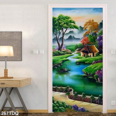 Tranh treo tường phong cảnh đồng quê – làng quê nông thôn Việt Nam
