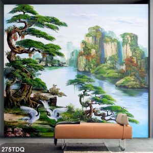 Tranh treo tường phong cảnh đồng quê – làng quê nông thôn Việt Nam