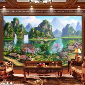 Tranh treo tường phong cảnh đồng quê – làng quê nông thôn Việt Nam