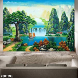 Tranh treo tường phong cảnh đồng quê – làng quê nông thôn Việt Nam