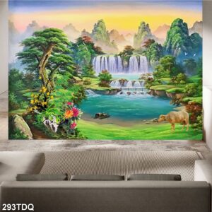 Tranh treo tường phong cảnh đồng quê – làng quê nông thôn Việt Nam