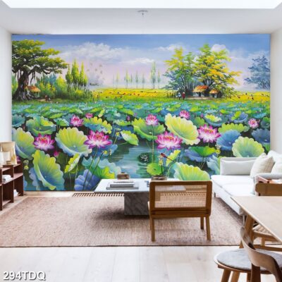 Tranh treo tường phong cảnh đồng quê – làng quê nông thôn Việt Nam