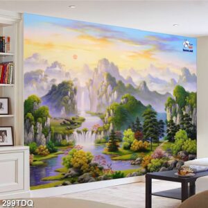 Tranh treo tường phong cảnh đồng quê – làng quê nông thôn Việt Nam