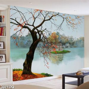 Tranh treo tường phong cảnh đồng quê – làng quê nông thôn Việt Nam