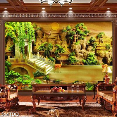 Tranh treo tường phong cảnh đồng quê – làng quê nông thôn Việt Nam