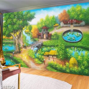 Tranh treo tường phong cảnh đồng quê – làng quê nông thôn Việt Nam