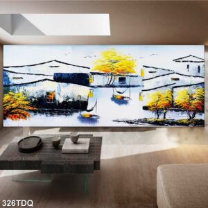 Tranh treo tường phong cảnh đồng quê – làng quê nông thôn Việt Nam